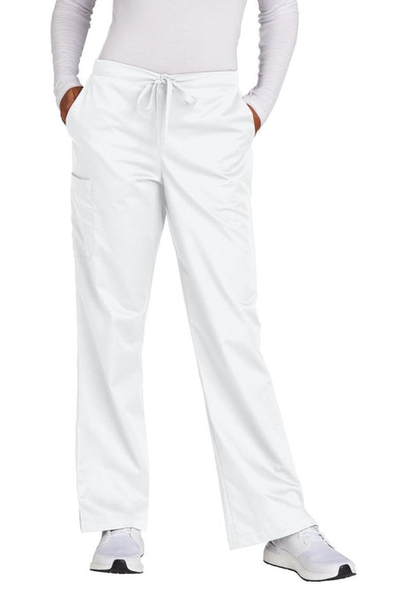 Wink ® Women's Tall WorkFlex Flare Leg Cargo Pant WW4750T - Wink WW4750T White LT Women's Scrub Pants - Tall