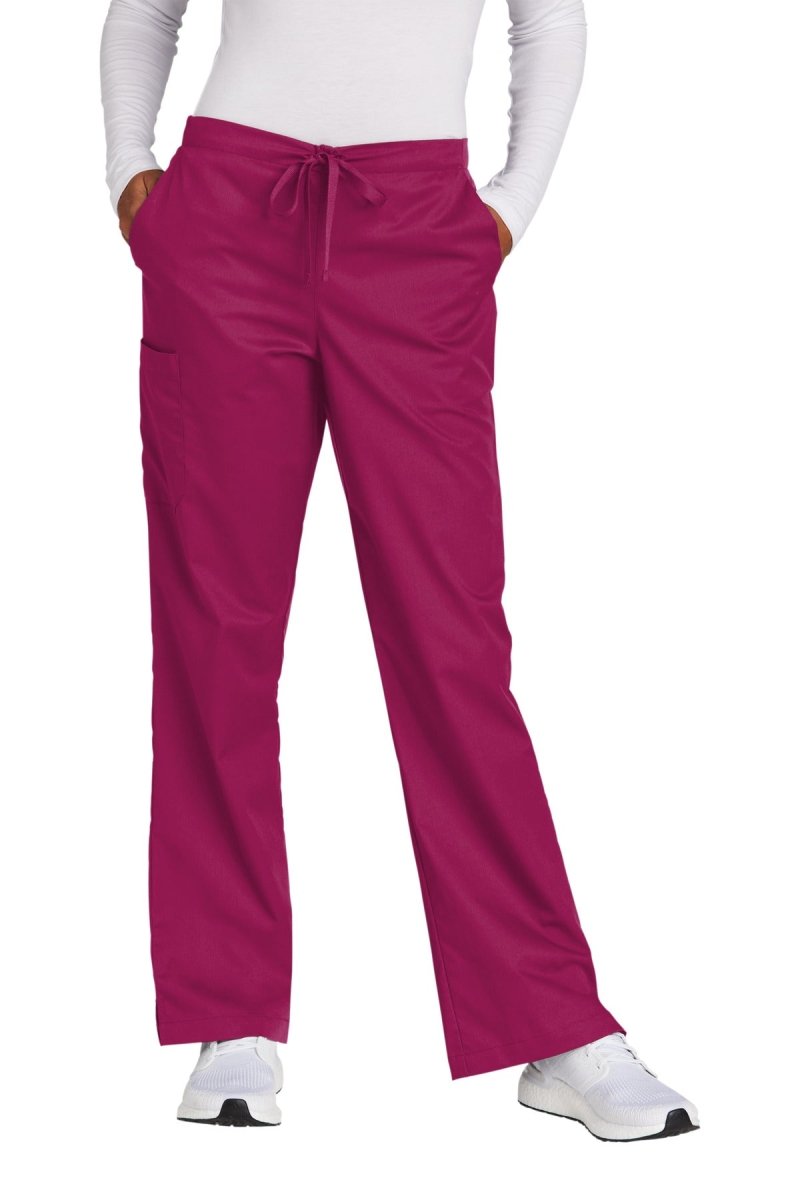 Wink ® Women's WorkFlex Flare Leg Cargo Pant WW4750 - Wink WW4750 Wine XS Women's Scrub Pants