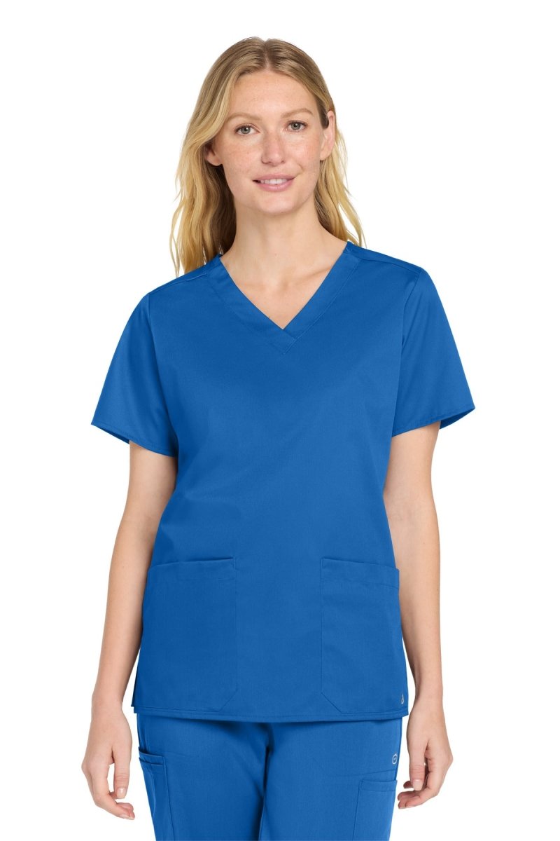Wink ® Women's WorkFlex V - Neck Top WW4560 - Wink WW4560 Royal XS Women's Scrub Tops