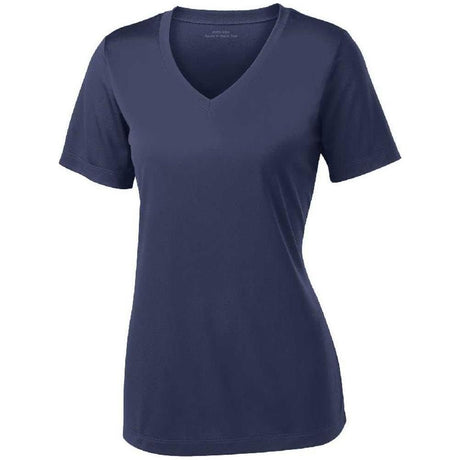 Women's Athletic All Sport V - Neck Tee Shirt in 15 Colors - Sizes XS - 4XL Black X - Small Short Sleeve T-Shirts