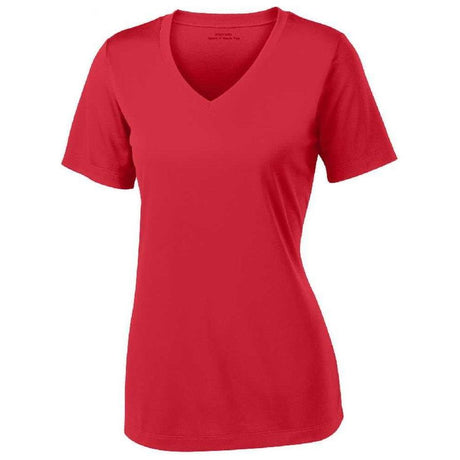 Women's Athletic All Sport V - Neck Tee Shirt in 15 Colors - Sizes XS - 4XL Black X - Small Short Sleeve T-Shirts