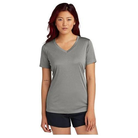 Women's Athletic All Sport V - Neck Tee Shirt in 15 Colors - Sizes XS - 4XL Grey Concrete Heather X - Small Short Sleeve T-Shirts