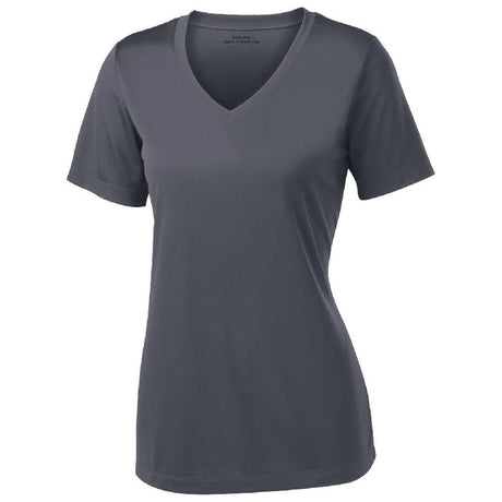 Women's Athletic All Sport V - Neck Tee Shirt in 15 Colors - Sizes XS - 4XL Iron Grey Small Short Sleeve T-Shirts