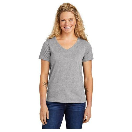 Women’s Daily V - Neck Tee Athletic Heather X - Small Short Sleeve T-Shirts
