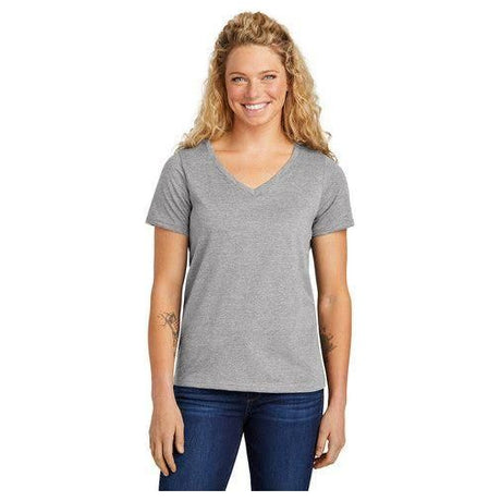 Women’s Daily V - Neck Tee Athletic Heather X - Small Short Sleeve T-Shirts
