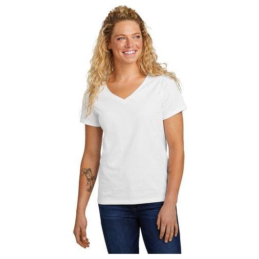 Women’s Daily V - Neck Tee White X - Small Short Sleeve T-Shirts