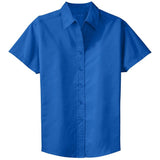 Womens Short Sleeve Wrinkle Resistant Easy Care Shirts Black / Light Stone X - Small