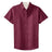 Womens Short Sleeve Wrinkle Resistant Easy Care Shirts - Burgundy/LightStone Burgundy / Light Stone X - Small