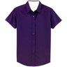 Womens Short Sleeve Wrinkle Resistant Easy Care Shirts - Purple/LightStone Purple / Light Stone X - Small