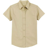 Womens Short Sleeve Wrinkle Resistant Easy Care Shirts - Stone Stone X - Small