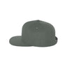 Wool Blend Flat Bill Snapback Cap Dark Grey Hats
