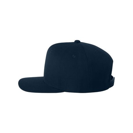 Wool Blend Flat Bill Snapback Cap Dark Navy Hats