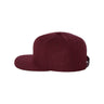 Wool Blend Flat Bill Snapback Cap Maroon Hats
