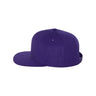 Wool Blend Flat Bill Snapback Cap Purple Hats