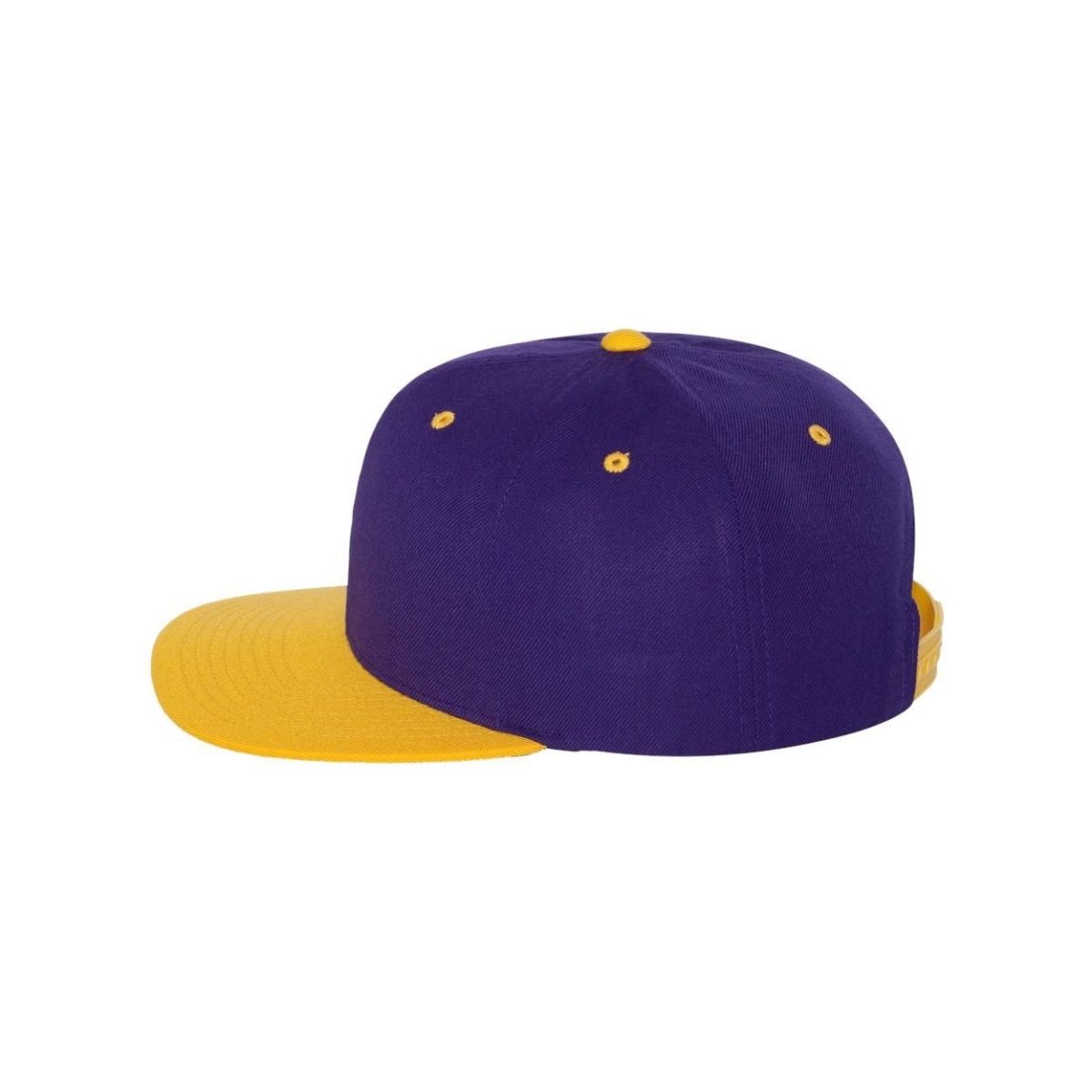 Wool Blend Flat Bill Snapback Cap Purple Hats