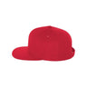 Wool Blend Flat Bill Snapback Cap Red Hats