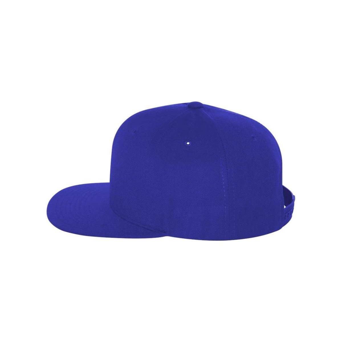 Wool Blend Flat Bill Snapback Cap Royal Blue Hats