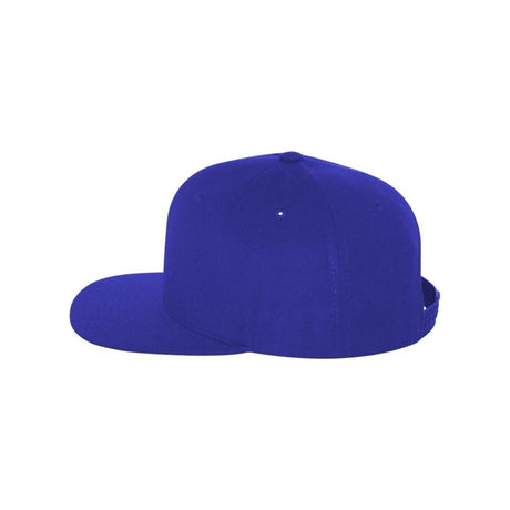 Wool Blend Flat Bill Snapback Cap Royal Blue Hats