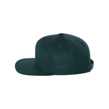 Wool Blend Flat Bill Snapback Cap Spruce Hats