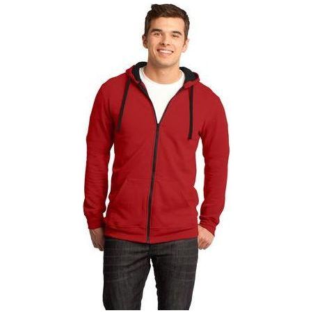 Young Mens Concert Fleece Full - Zip Hoodie 4XL New Red Zip Hoodies