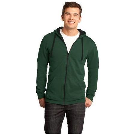 Young Mens Concert Fleece Full - Zip Hoodie Medium Forest Green Zip Hoodies