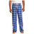 Young Mens Flannel Plaid Pant Deep Royal X - Small