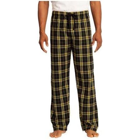 Young Mens Flannel Plaid Pant Gold 4X - Large