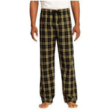 Young Mens Flannel Plaid Pant Gold Medium