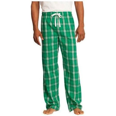 Young Mens Flannel Plaid Pant Kelly Green Small
