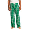 Young Mens Flannel Plaid Pant Kelly Green X - Small