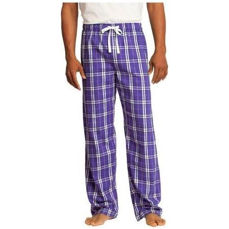 Young Mens Flannel Plaid Pant Purple X - Large