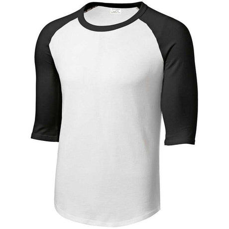 Youth 3/4 Sleeve Cotton Baseball Tee Shirts Heather Grey/Black Youth X - Small Short Sleeve T-Shirts