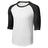Youth 3/4 Sleeve Cotton Baseball Tee Shirts White/Black Youth X - Small Short Sleeve T-Shirts