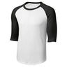 Youth 3/4 Sleeve Cotton Baseball Tee Shirts White/Black Youth X - Small Short Sleeve T-Shirts