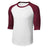 Youth 3/4 Sleeve Cotton Baseball Tee Shirts White/Cardinal Youth X - Small Short Sleeve T-Shirts