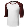 Youth 3/4 Sleeve Cotton Baseball Tee Shirts White/Maroon Youth X - Small Short Sleeve T-Shirts