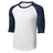 Youth 3/4 Sleeve Cotton Baseball Tee Shirts White/Navy Youth X - Small Short Sleeve T-Shirts