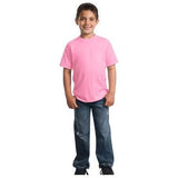 Youth 50/50 Cotton/Poly T-Shirt Candy Pink Youth Medium Short Sleeve T-Shirts