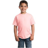 Youth 50/50 Cotton/Poly T-Shirt Light Pink Youth Medium Short Sleeve T-Shirts