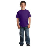 Youth 50/50 Cotton/Poly T-Shirt Purple Youth Medium Short Sleeve T-Shirts