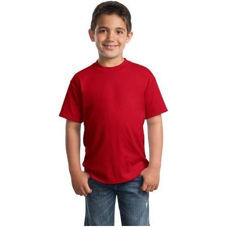 Youth 50/50 Cotton/Poly T-Shirt Red Youth Large Short Sleeve T-Shirts