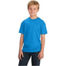 Youth 5.4 - oz 100% Cotton T-Shirt Youth X - Small Neon Blue Short Sleeve T-Shirts