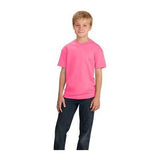 Youth 5.4 - oz 100% Cotton T-Shirt Youth X - Small Neon Pink Short Sleeve T-Shirts
