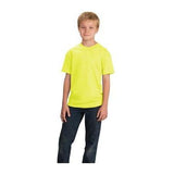 Youth 5.4 - oz 100% Cotton T-Shirt Youth X - Small Neon Yellow Short Sleeve T-Shirts
