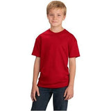 Youth 5.4 - oz 100% Cotton T-Shirt Youth X - Small Red Short Sleeve T-Shirts