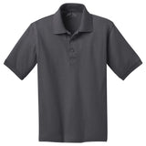 Youth 5.5 - Ounce Jersey Knit Polo Charcoal Youth X - Small Polos/Knits