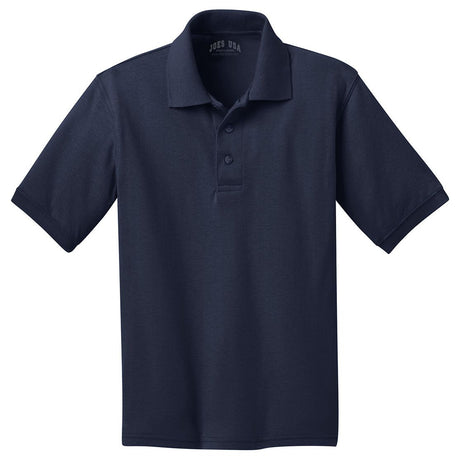 Youth 5.5 - Ounce Jersey Knit Polo Deep Navy Youth X - Small Polos/Knits