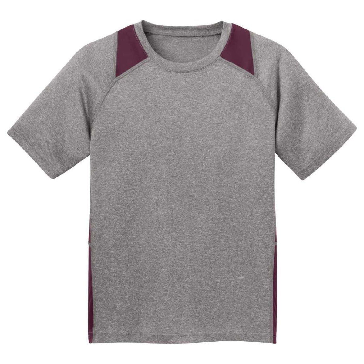 Youth All Sport 2 - Color Heather Athletic T-Shirts in 10 Colors. Sizes S - XL Vintage Heather/Black Youth X - Small Short Sleeve T-Shirts