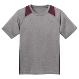 Youth All Sport 2 - Color Heather Athletic T-Shirts in 10 Colors. Sizes S - XL Vintage Heather/Black Youth X - Small Short Sleeve T-Shirts