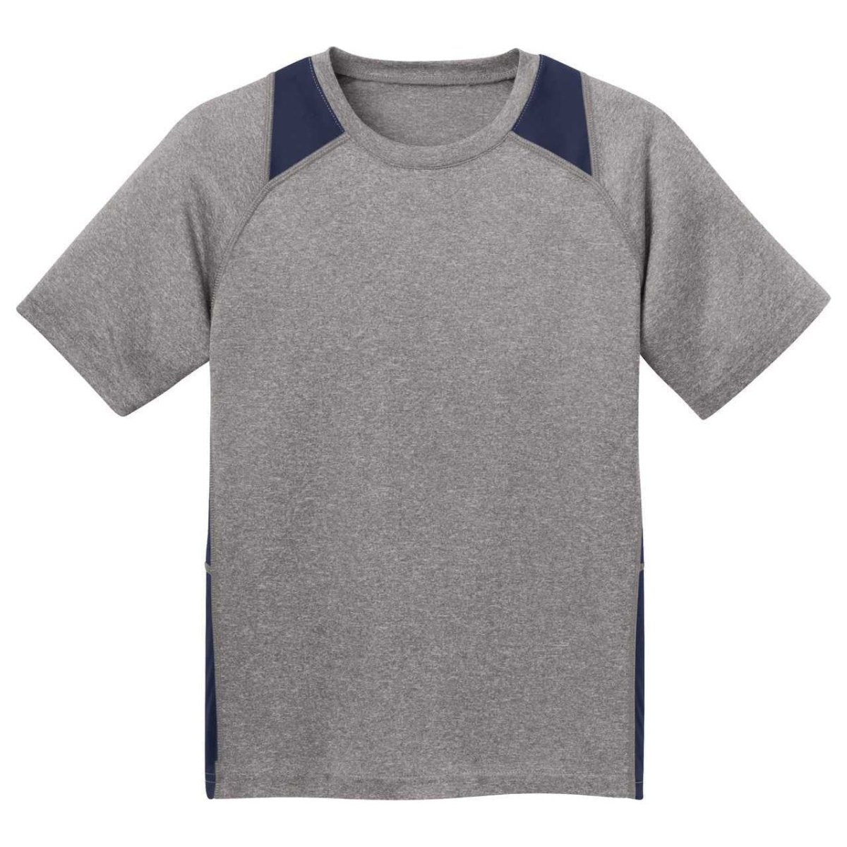 Youth All Sport 2 - Color Heather Athletic T-Shirts in 10 Colors. Sizes S - XL Vintage Heather/Black Youth X - Small Short Sleeve T-Shirts